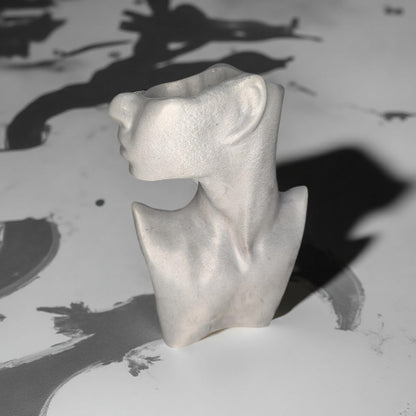 Abstract Concrete Woman Vase – Modern Feminine Sculpture, Minimalist Home Decor