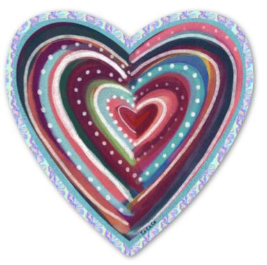 Heart Vinyl Sticker | Waterproof Die Cut Original Art Illustration (Laptop, Planner)