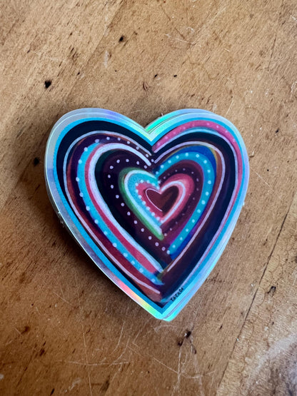 Heart Vinyl Sticker | Waterproof Die Cut Original Art Illustration (Laptop, Planner)