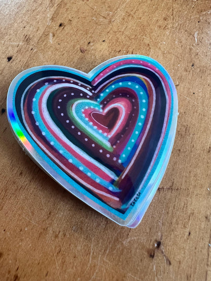 Heart Vinyl Sticker | Waterproof Die Cut Original Art Illustration (Laptop, Planner)
