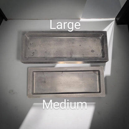 Concrete Rectangle Tray – Modern Catchall in Medium &amp; Large Sizes