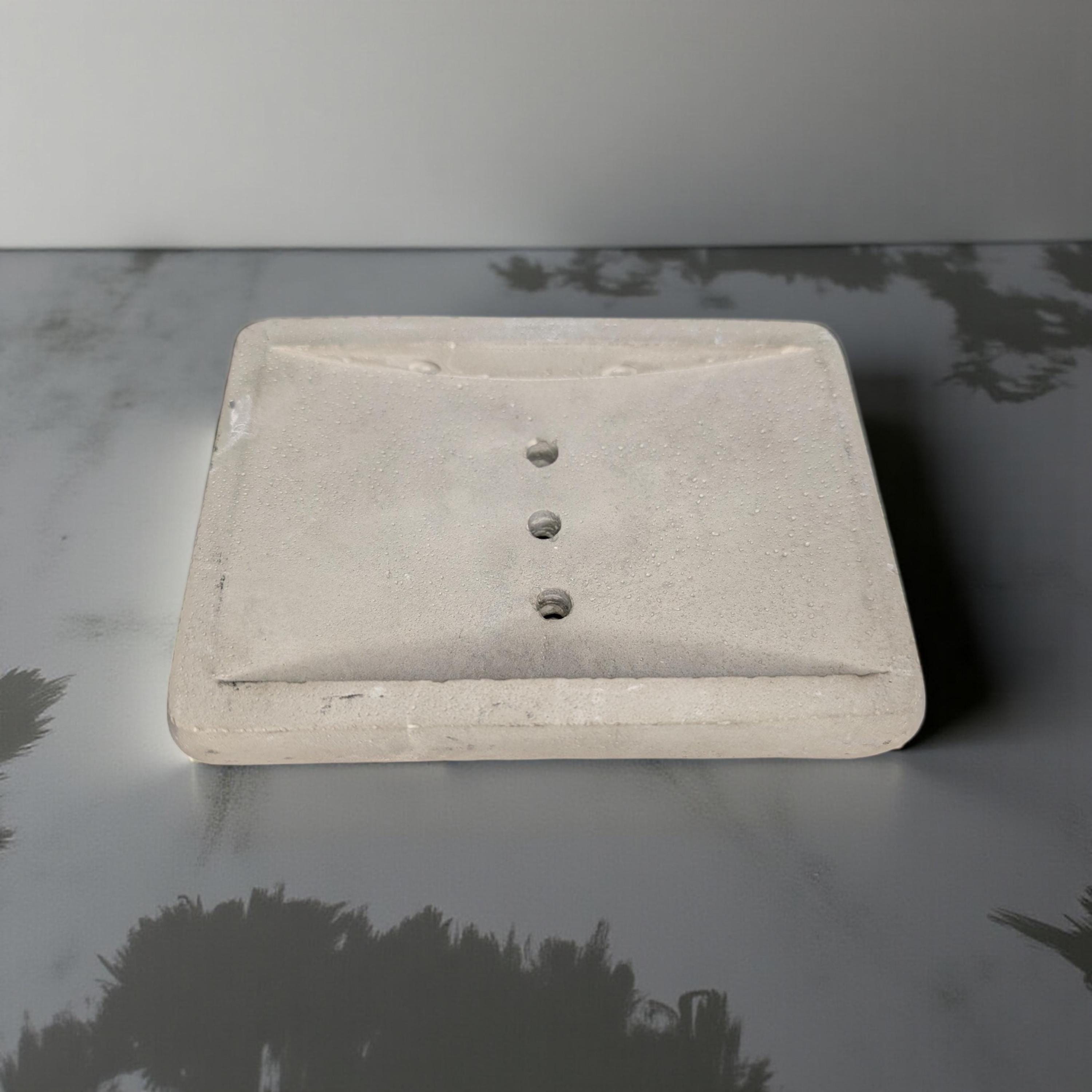 Minimalist Concrete Soap Dish with Drainage | Industrial Modern Bathroom Decor | Soap Saver Tray | Handmade Cement Bar Soap Holder