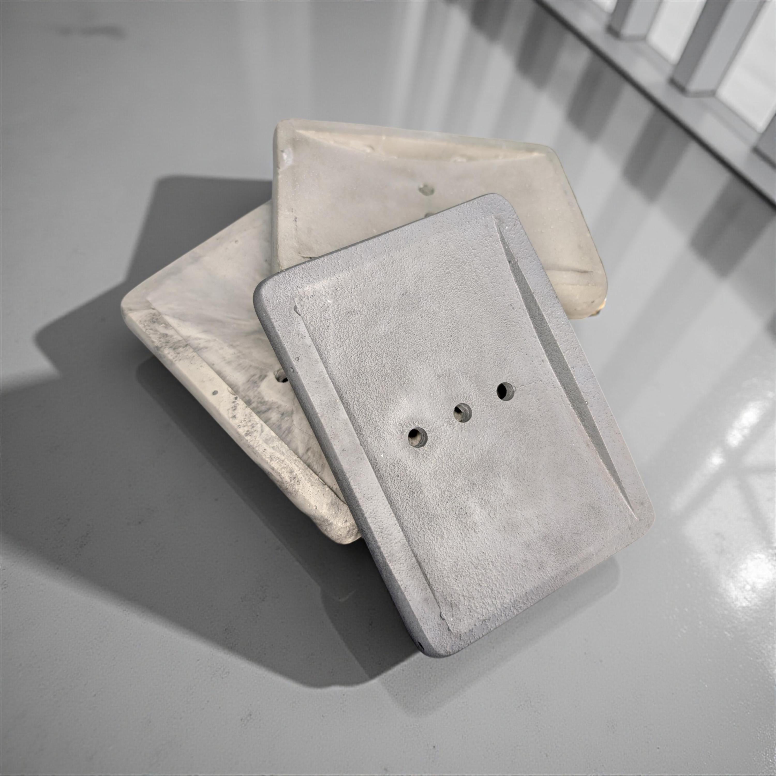 Minimalist Concrete Soap Dish with Drainage | Industrial Modern Bathroom Decor | Soap Saver Tray | Handmade Cement Bar Soap Holder