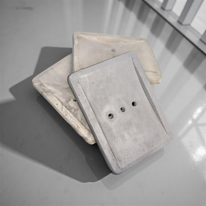 Minimalist Concrete Soap Dish with Drainage | Industrial Modern Bathroom Decor | Soap Saver Tray | Handmade Cement Bar Soap Holder