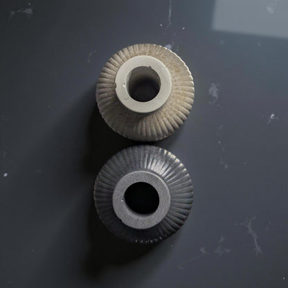 Handmade Mini Ribbed Concrete Vase: Modern Minimalist Decor
