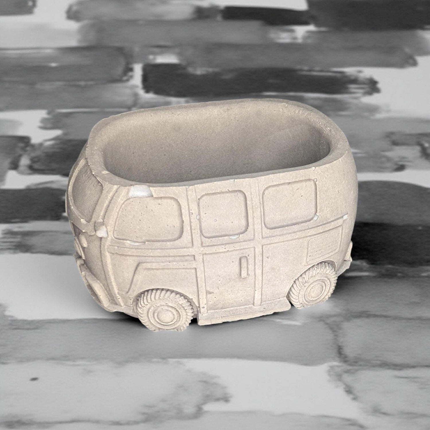 Vintage Camper Van Concrete Planter