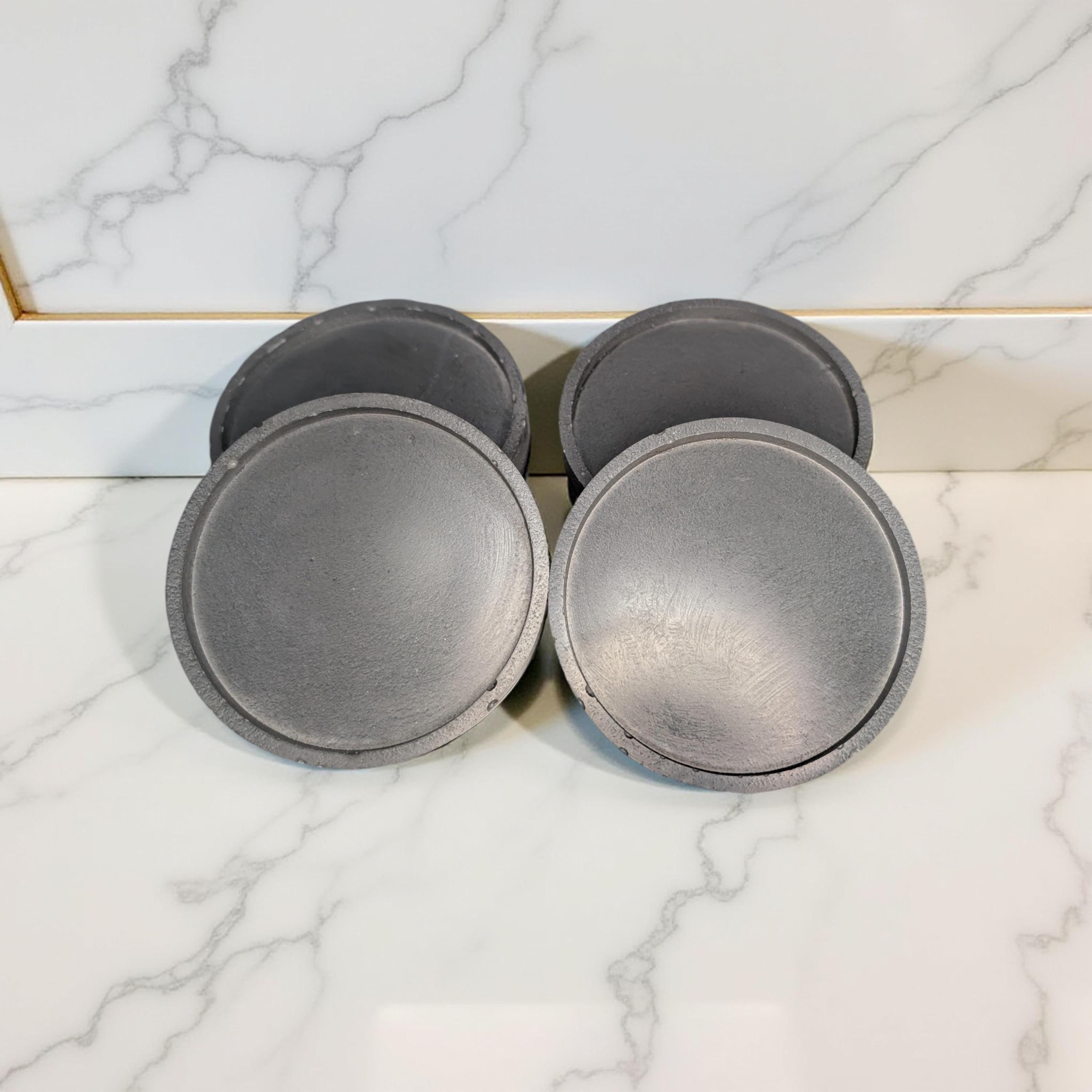 Modern Industrial Concrete Coaster Set (Set of 4)