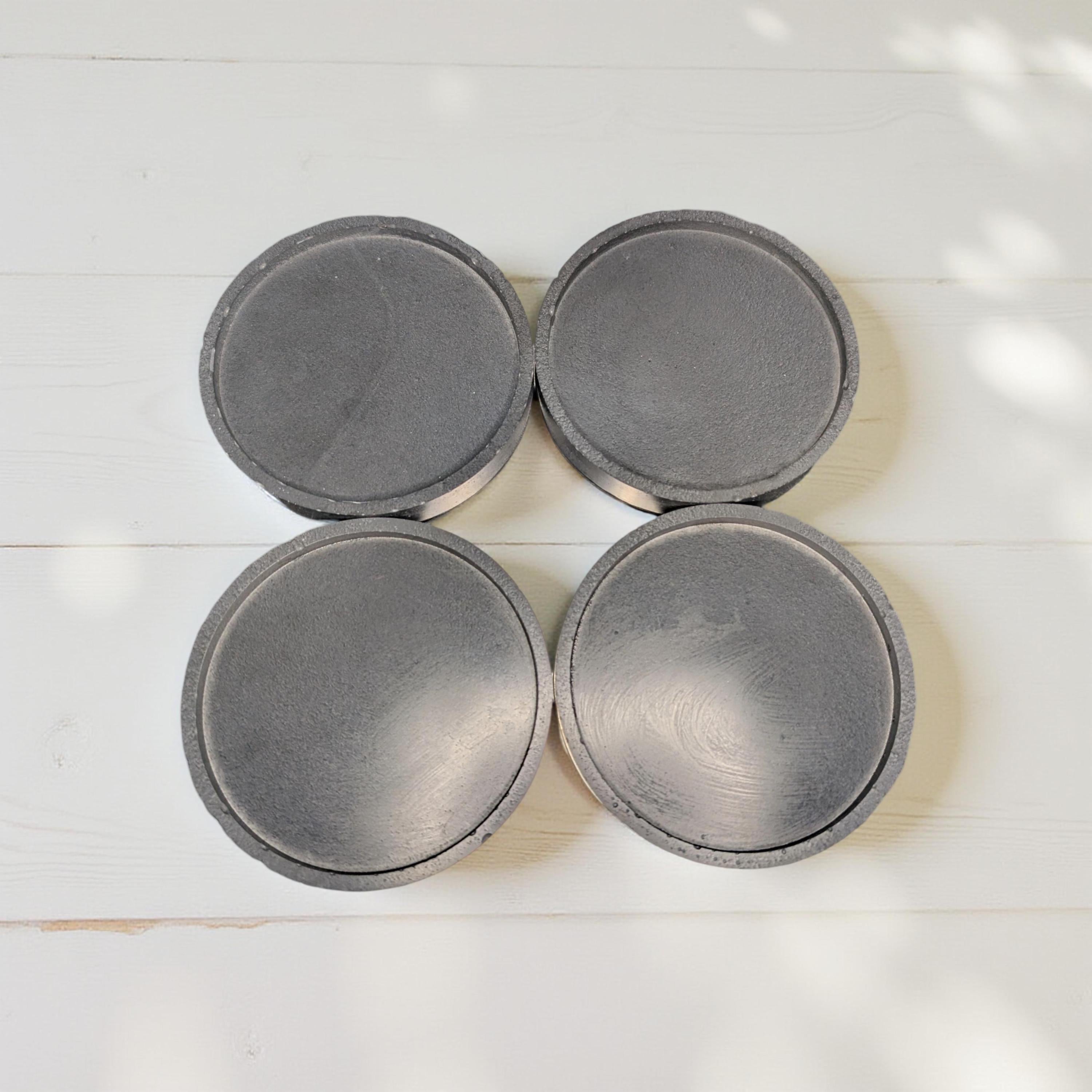 Modern Industrial Concrete Coaster Set (Set of 4)