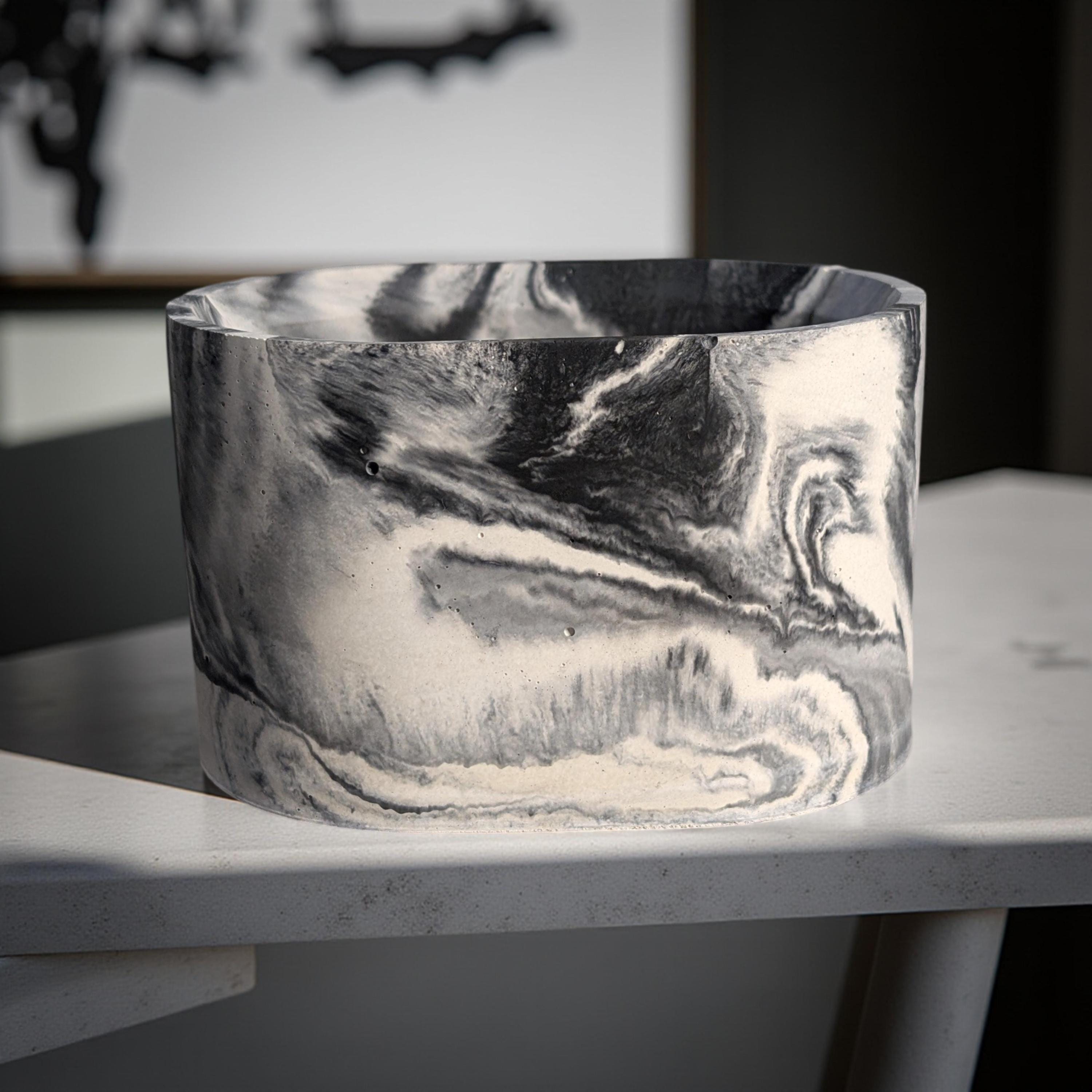 Handmade Concrete Oval Planter: Modern Minimalist Decor (4&amp;quot;x3&amp;quot;)