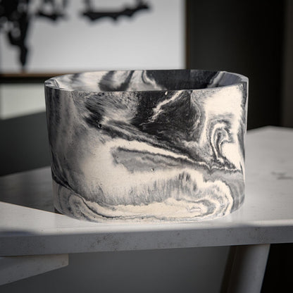 Handmade Concrete Oval Planter: Modern Minimalist Decor (4&amp;quot;x3&amp;quot;)