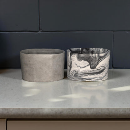 Handmade Concrete Oval Planter: Modern Minimalist Decor (4&amp;quot;x3&amp;quot;)