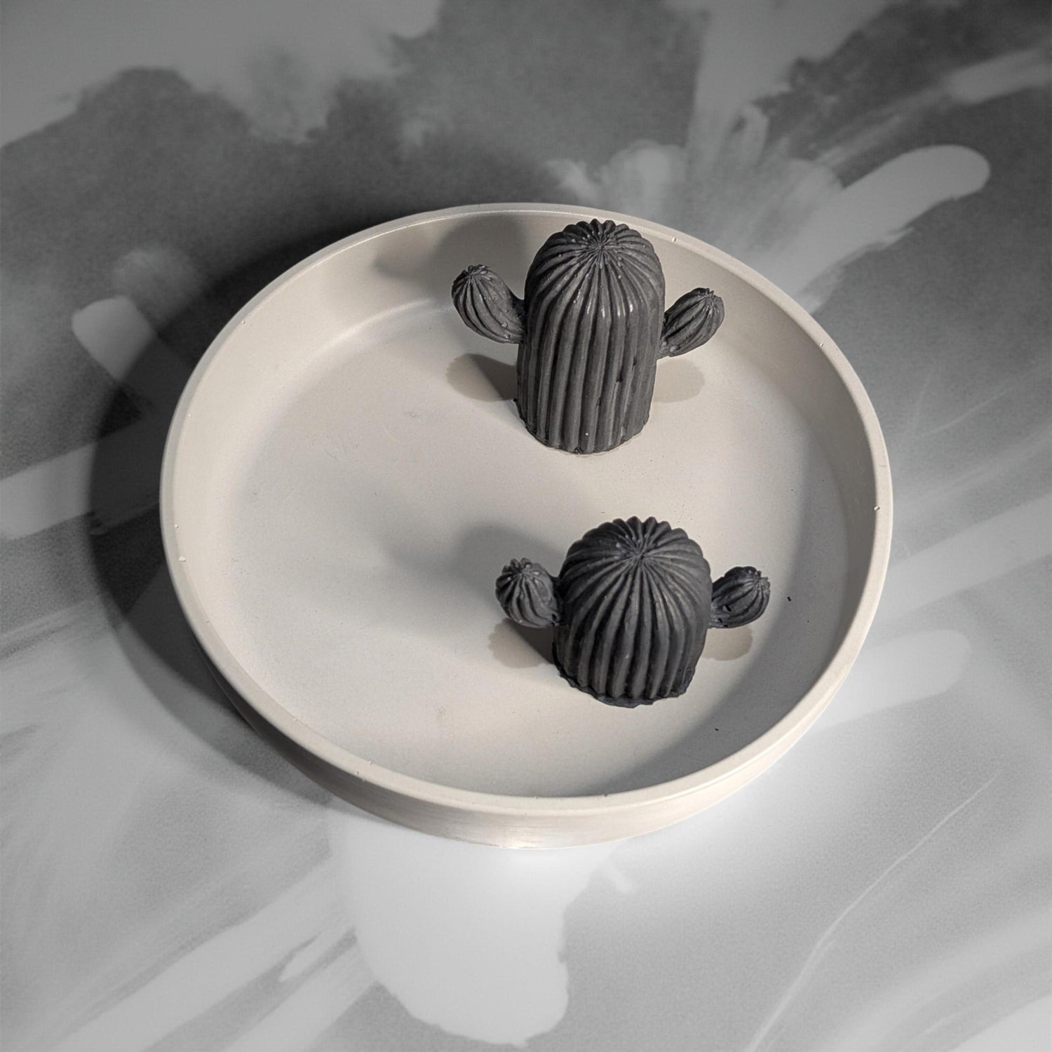 Concrete Cactus Ring Holder Dish – Handmade Jewelry Organizer Bowl | Gift for Her, Bridesmaid Gift, Minimalist Home Decor