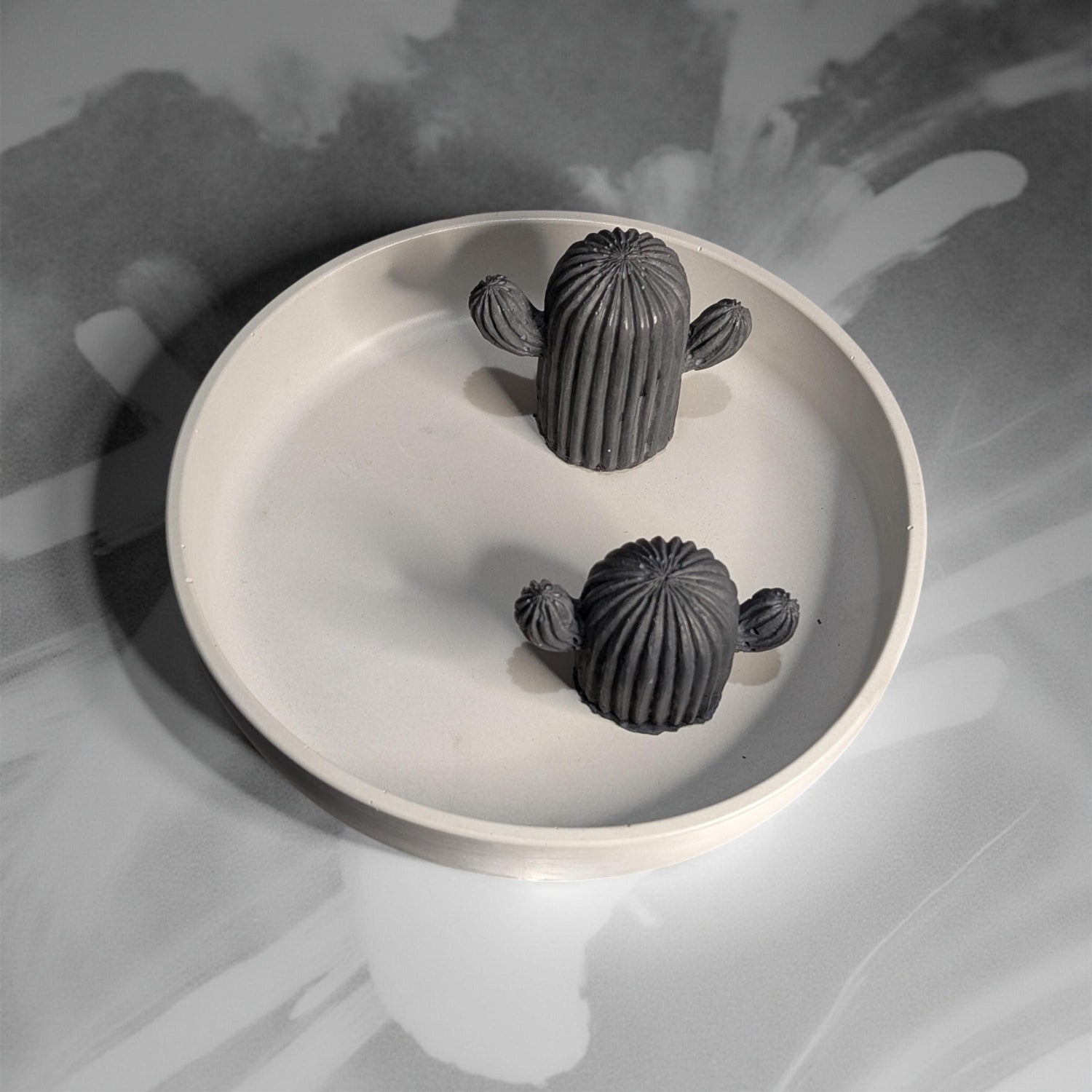 Concrete Cactus Ring Holder Dish – Handmade Jewelry Organizer Bowl | Gift for Her, Bridesmaid Gift, Minimalist Home Decor