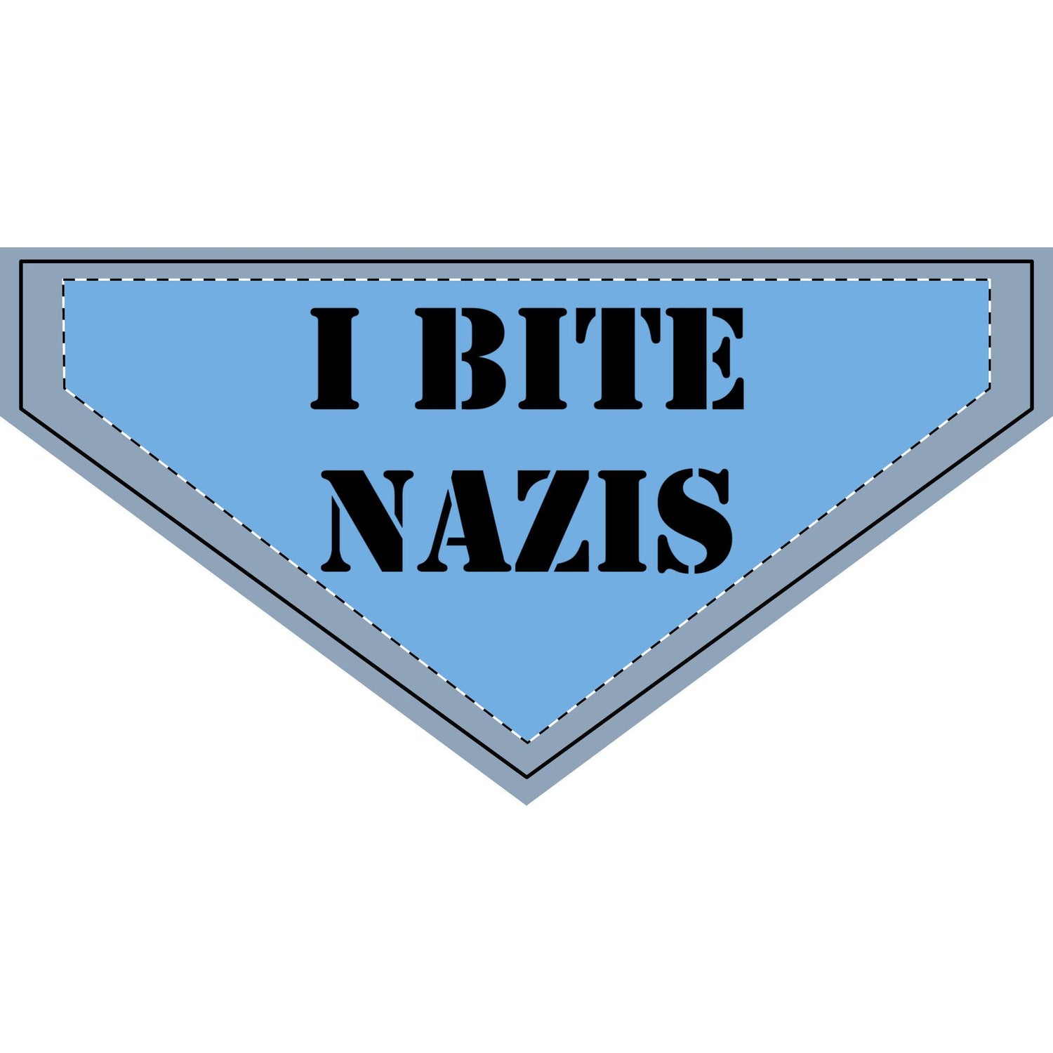 Pet Bandana, I Bite N*zis, Anti Trump, Anti Musk, Dog Scarf, Cat Bandanna, Political Statement, Pet Accessories, 4 Sizes, Pet Protest
