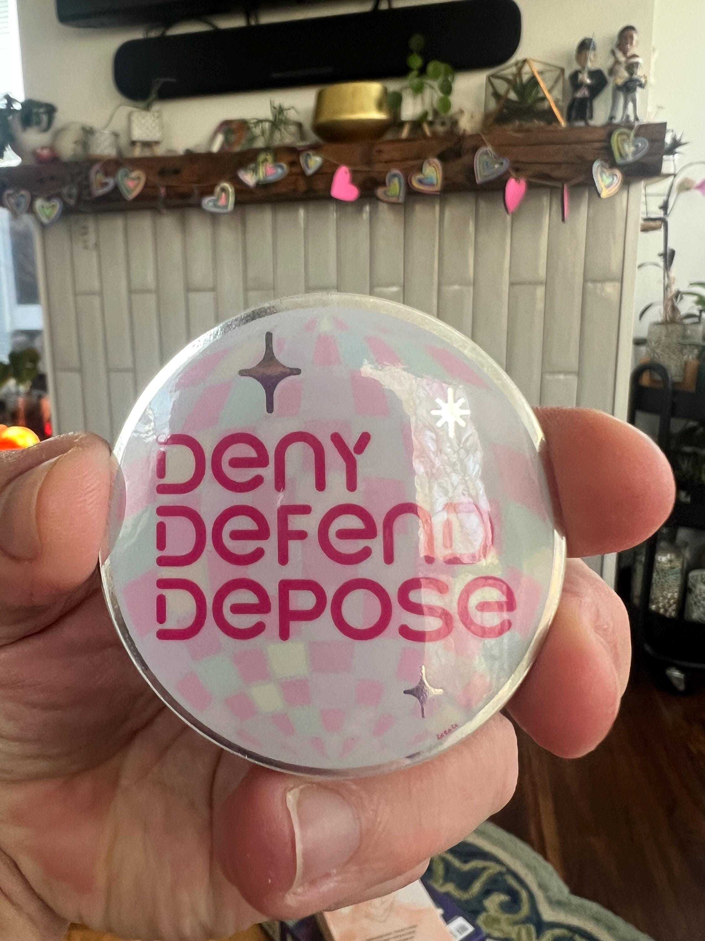 Deny Defend Depose Rainbow Sticker