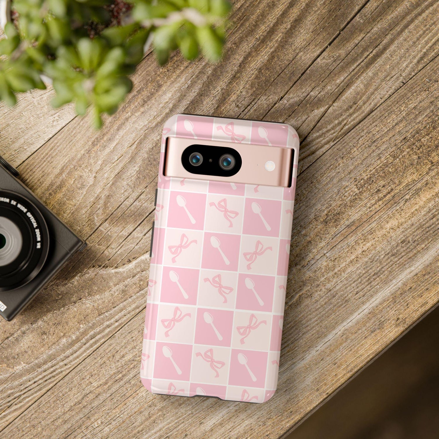 Spoonie Samsung Galaxy Google Pixel Tough Case | Coquette Bows &amp; Spoons | Chronic Illness Spoon Theory Case | Gift for Spoonie 25 24 23 22