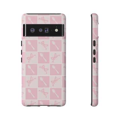 Spoonie Samsung Galaxy Google Pixel Tough Case | Coquette Bows &amp; Spoons | Chronic Illness Spoon Theory Case | Gift for Spoonie 25 24 23 22