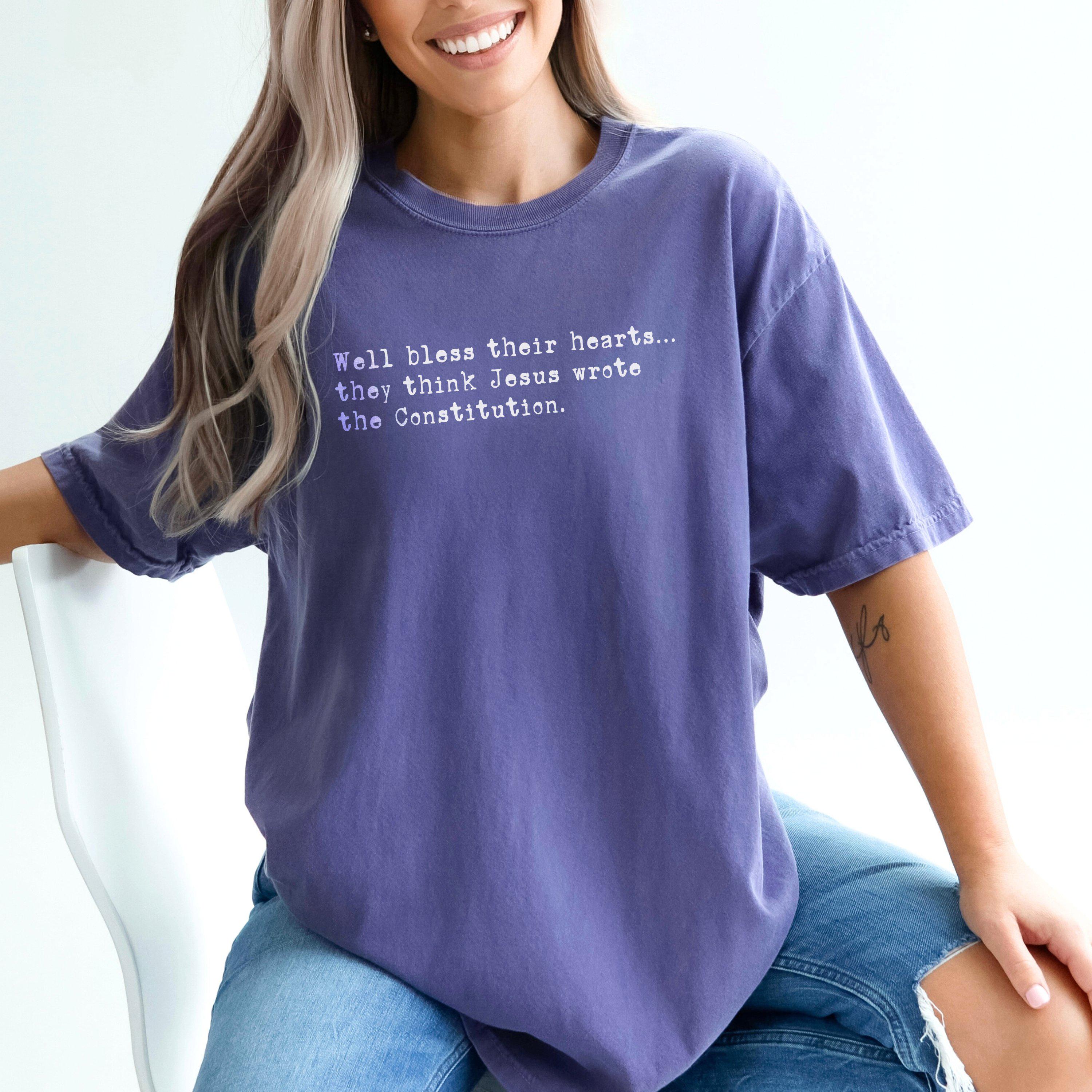 Funny Christian Shirt, Well Bless Their Hearts Tee, Jesus Wrote the Constitution, Religious Graphic Tee, Christian Humor Shirt