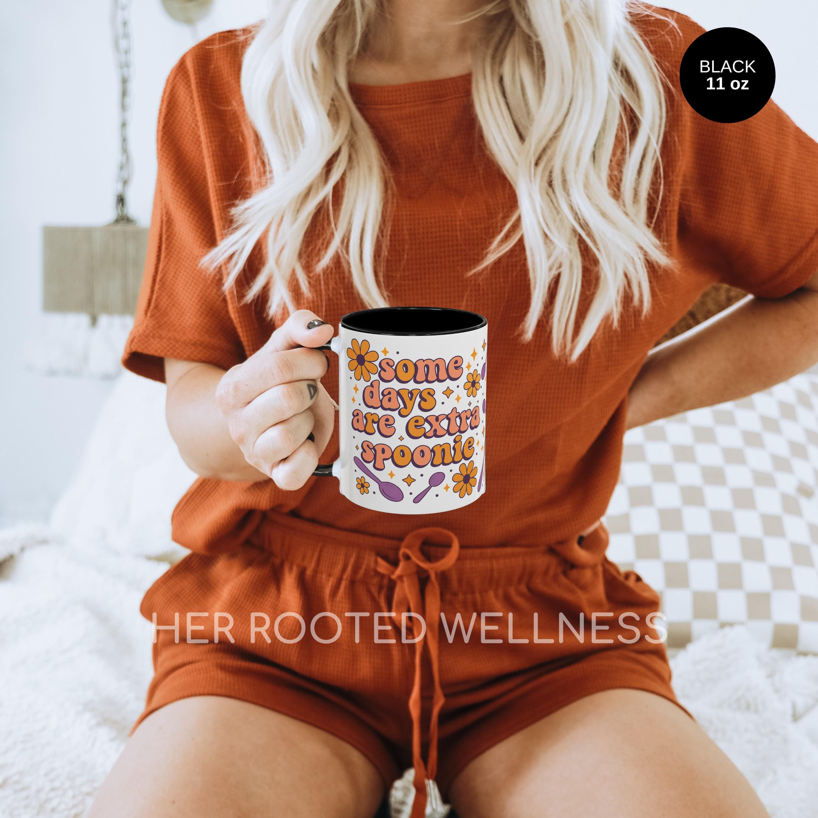 Some Days Are Extra Spoonie Mug | 11 15 oz Dishwasher-Safe Chronic Illness Support Gift | Spoon Theory Coffee Cup for Flare Days