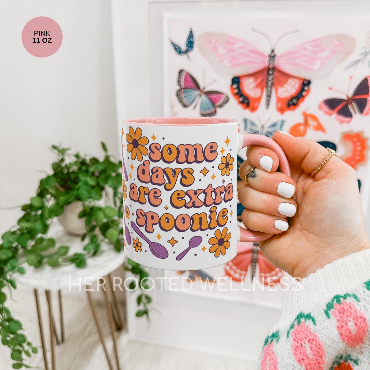 Some Days Are Extra Spoonie Mug | 11 15 oz Dishwasher-Safe Chronic Illness Support Gift | Spoon Theory Coffee Cup for Flare Days