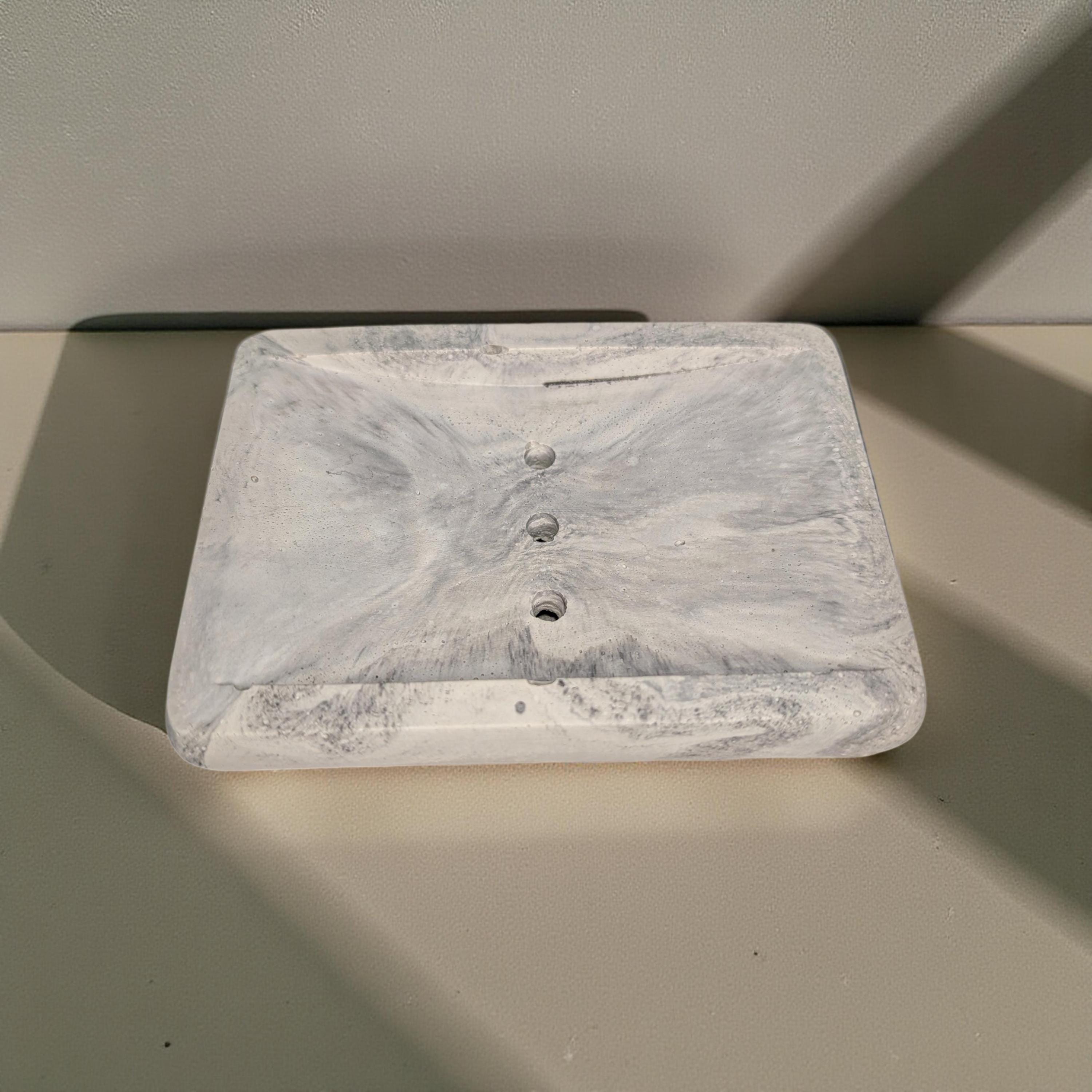 Minimalist Concrete Soap Dish with Drainage | Industrial Modern Bathroom Decor | Soap Saver Tray | Handmade Cement Bar Soap Holder