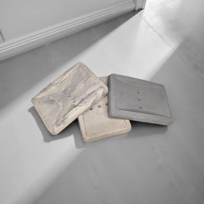Minimalist Concrete Soap Dish with Drainage | Industrial Modern Bathroom Decor | Soap Saver Tray | Handmade Cement Bar Soap Holder