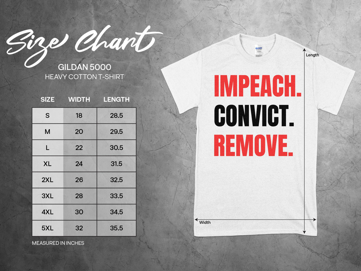 Impeach Convict Remove T-Shirt, Political Statement Shirt, Bold Graphic Tee, Protest Clothing, Unisex Casual Wear, Activist Apparel