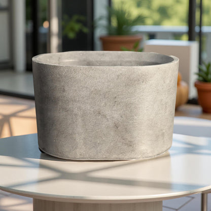 Handmade Concrete Oval Planter: Modern Minimalist Decor (4&amp;quot;x3&amp;quot;)