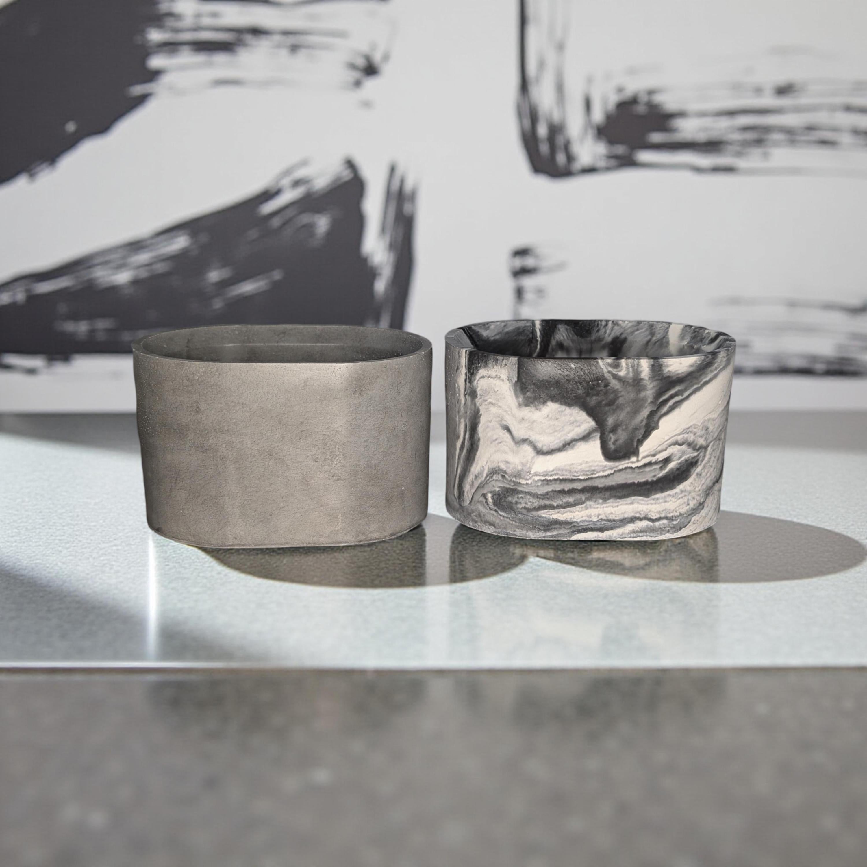 Handmade Concrete Oval Planter: Modern Minimalist Decor (4&amp;quot;x3&amp;quot;)