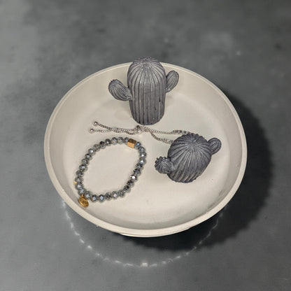Concrete Cactus Ring Holder Dish – Handmade Jewelry Organizer Bowl | Gift for Her, Bridesmaid Gift, Minimalist Home Decor