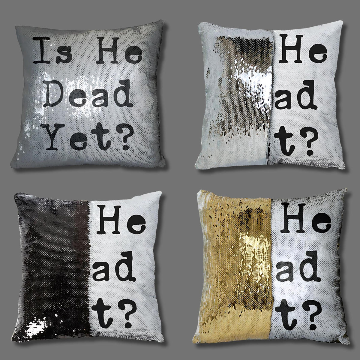 Funny Anti Trump Sequin Reversible Pillow Case, Is He Dead Yet Pillow Cover, Funny Mother&amp;