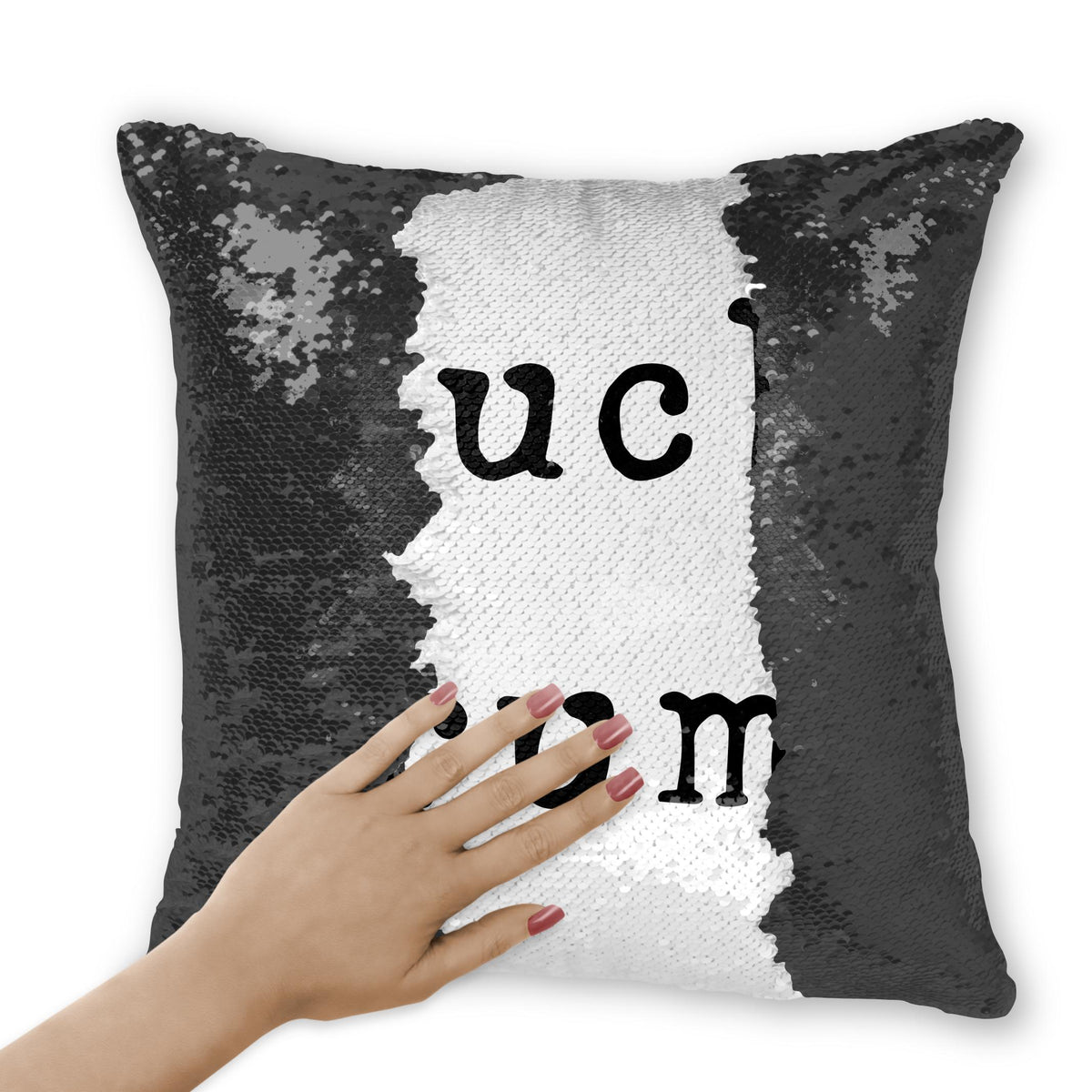 Funny Anti Trump Sequin Reversible Pillow Case, Subtle F*ck Trump Pillow Cover, Funny Mother&amp;