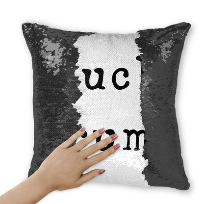 Funny Anti Trump Sequin Reversible Pillow Case, Subtle F*ck Trump Pillow Cover, Funny Mother&amp;