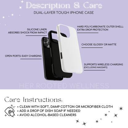 Stained Glass Effect Zebra Ribbon iPhone Tough Case | Rare Disease Warrior Gift | EDS Awareness iPhone Case 8 11 12 13 14 15 16 Pro Max