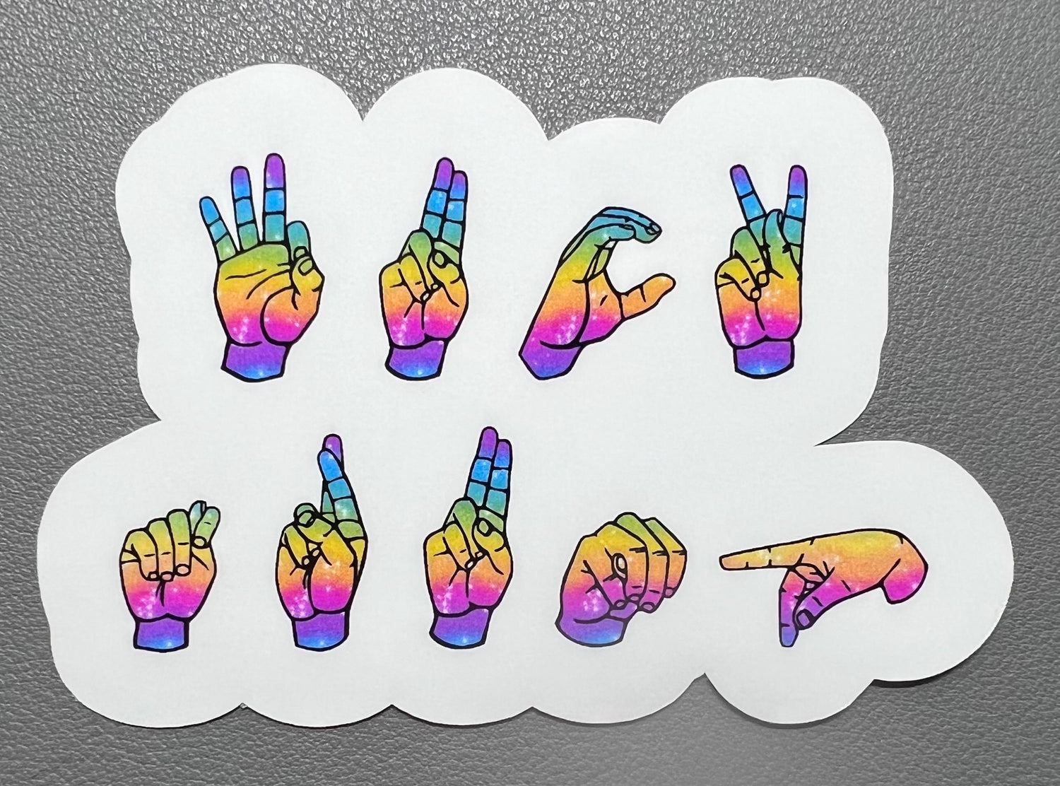 ASL Anti-Trump Rainbow Sticker: LGBTQ+ Political Protest Vinyl Decal