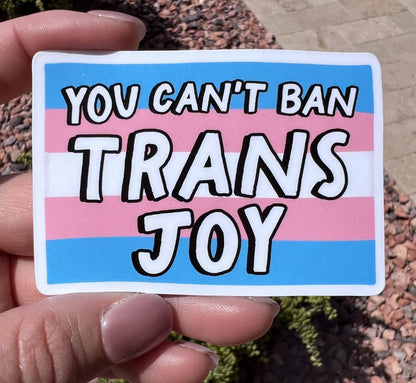 Trans Pride Flag Sticker: You Can&