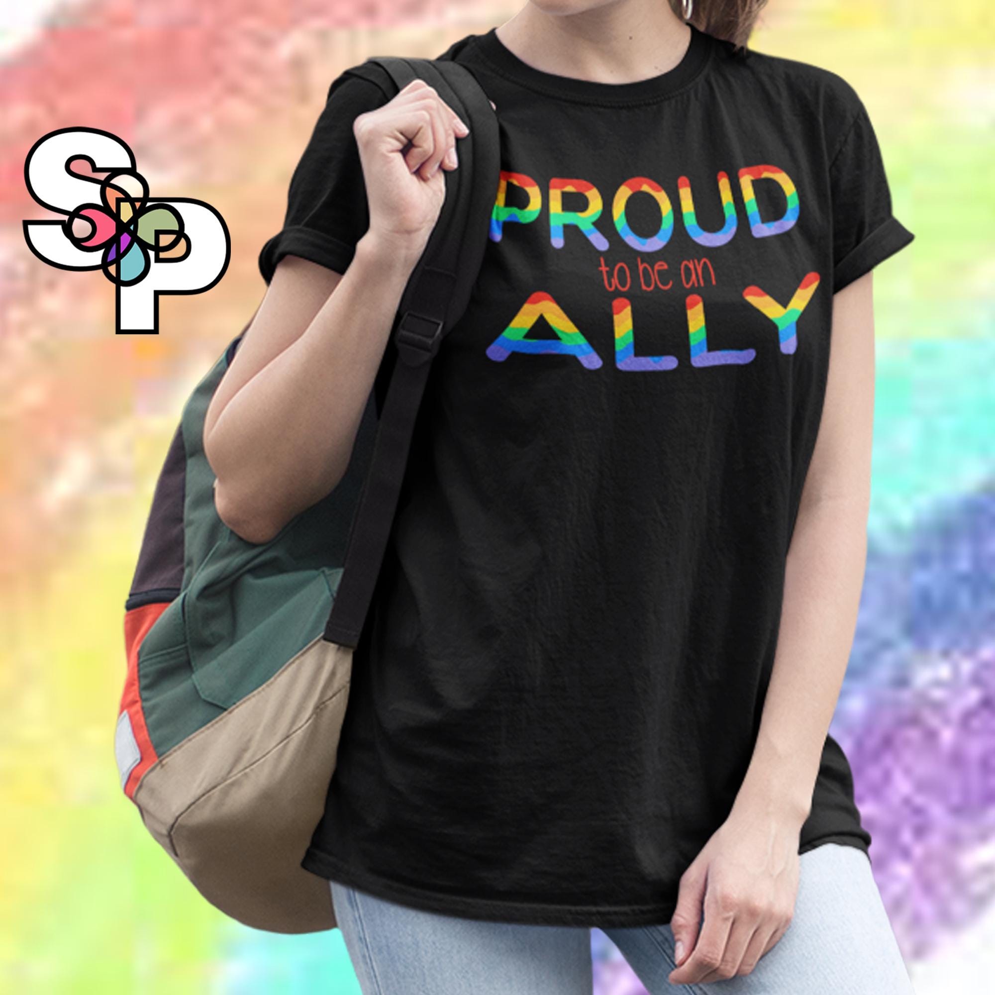 Proud Ally LGBTQIA+ T-Shirt - Rainbow Pride Support