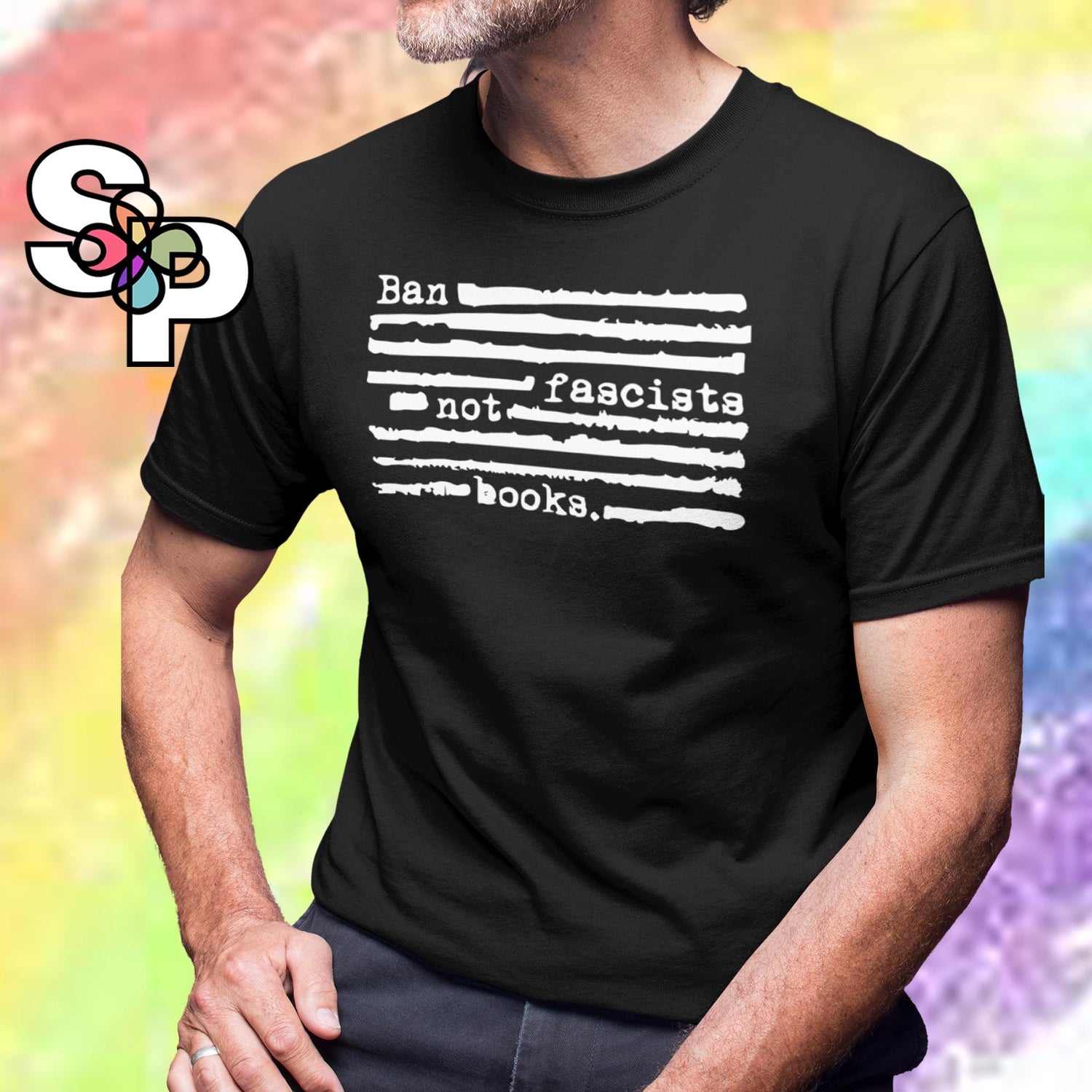 Ban Fascists Not Books (redacted) - Adult TShirt