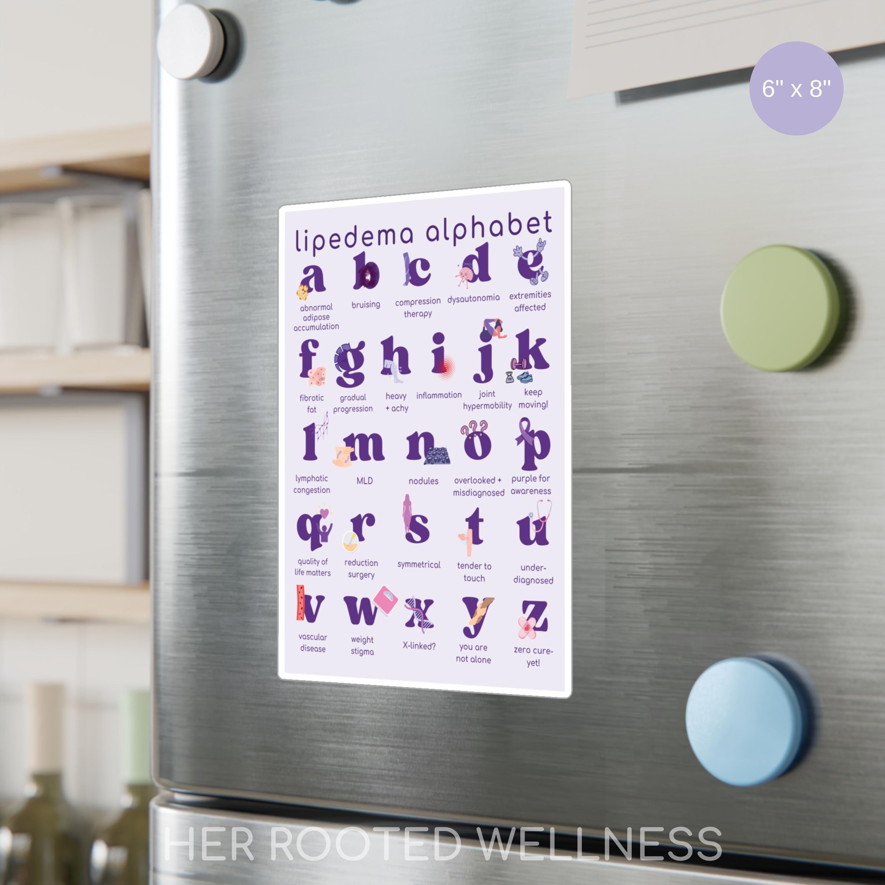 Lipedema Awareness Vinyl Sticker | Lipedema Educational Decal | CLT Lymphatic Therapist Gift | Fat Disorder Awareness Month | 4x6, 6x8, 8x10