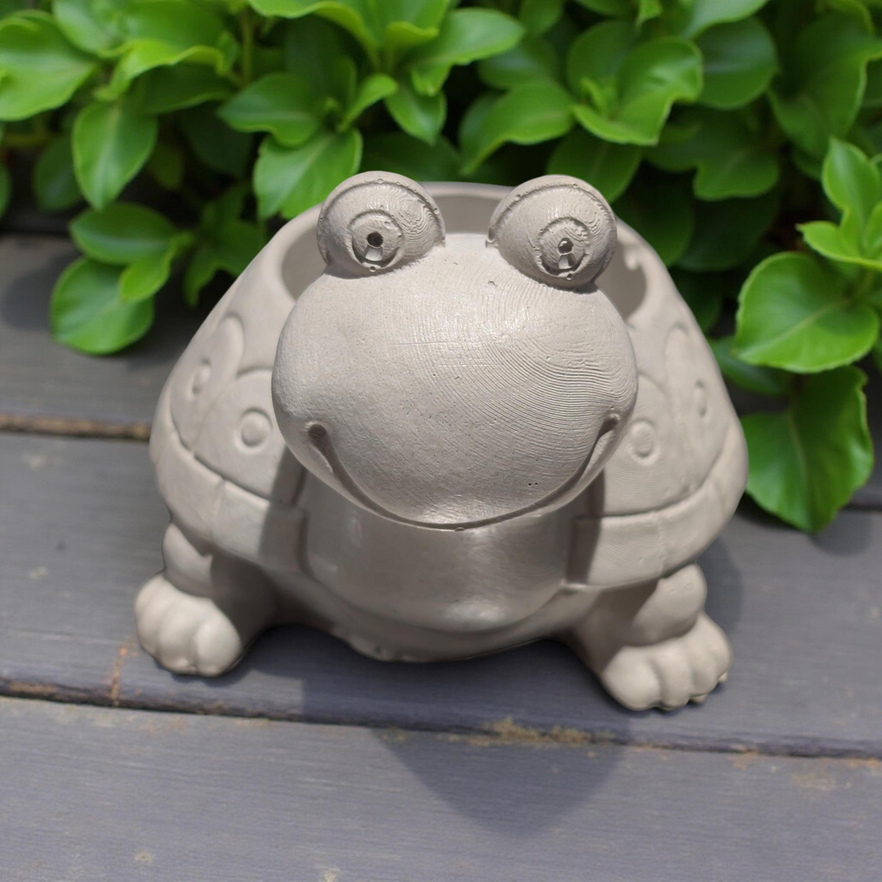 Smiling Concrete Turtle Planter(Indoor/Outdoor Use)
