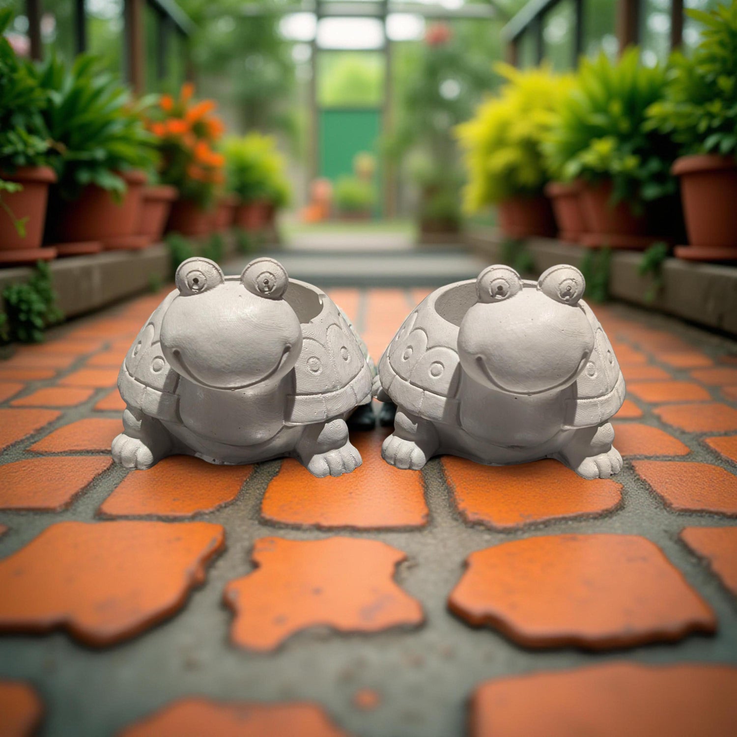 Smiling Concrete Turtle Planter(Indoor/Outdoor Use)