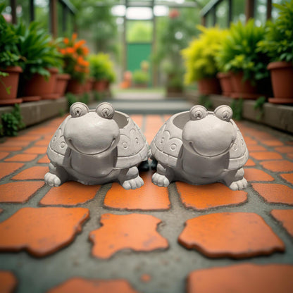 Smiling Concrete Turtle Planter(Indoor/Outdoor Use)