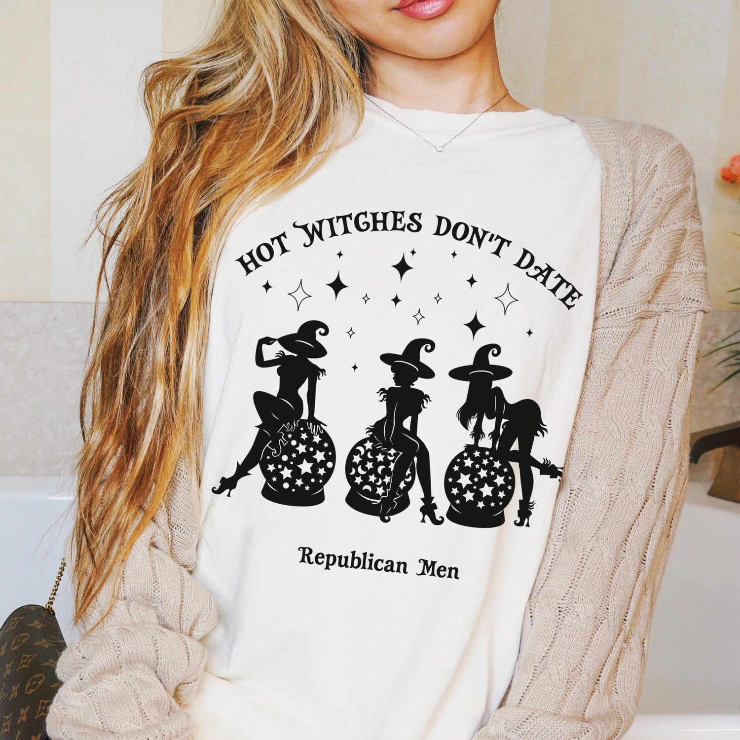 Hot Witches Dont Date Shirt, Fun Halloween Witch Tee, Womens Graphic Shirt, Trendy Fall Top, Witchy Graphic Tee Shirt