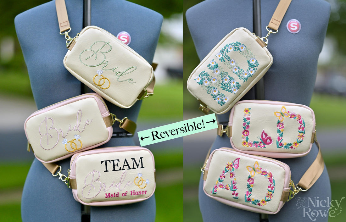 REVERSIBLE Bridal Party + Bachelorette Party Fanny Pack - Handmade, NO AI