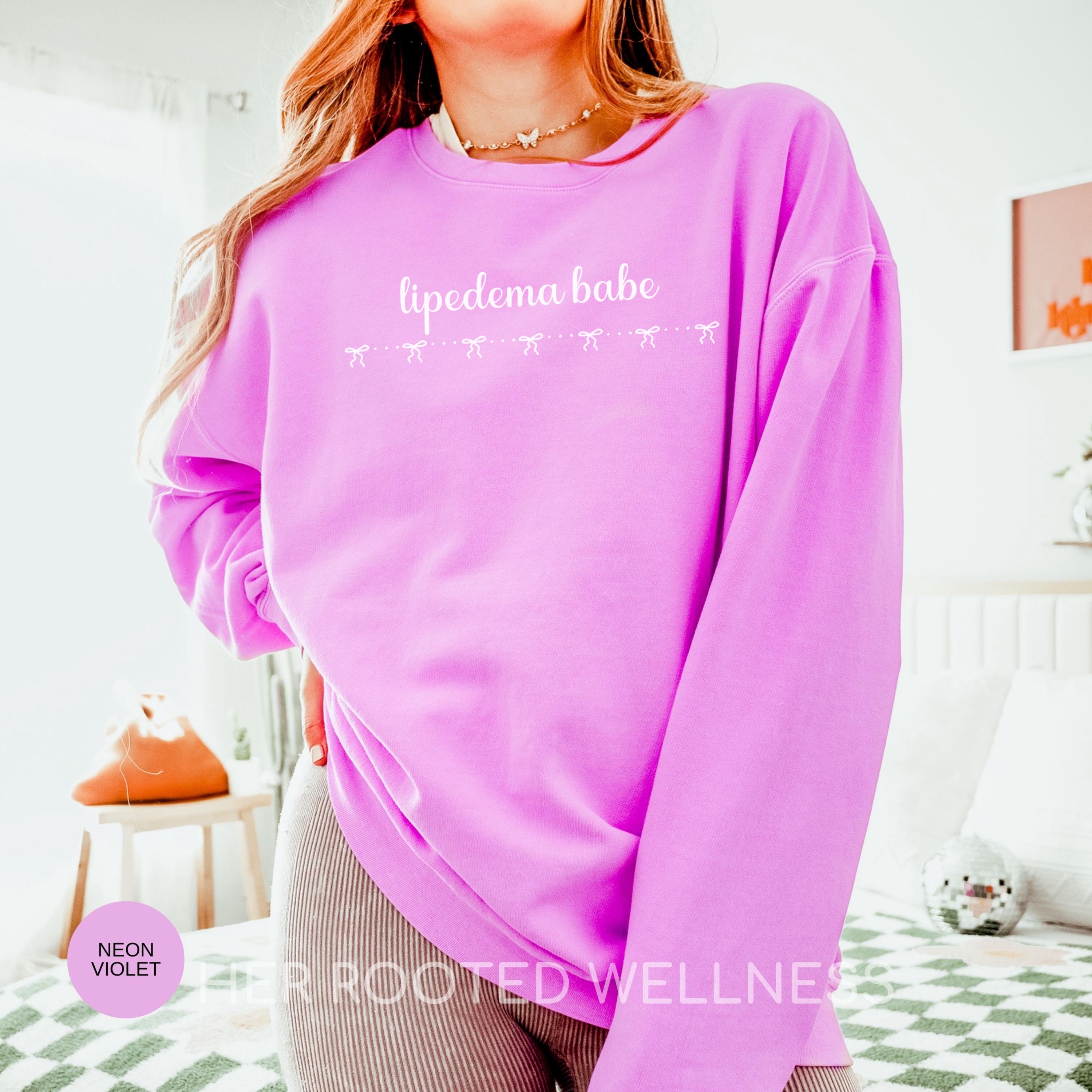 Lipedema Babe Lightweight Sweatshirt | Coquette Comfort Colors Lipoedema Jumper | Lipedema Warrior Creweneck Sweater | Bows Lipadema Apparel