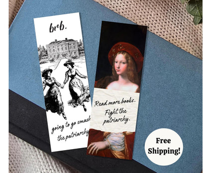 Fight the Patriarchy Bookmark | Fight the Patriarchy Read More Books | Meadowlark Nest | Feminist Bookmarks