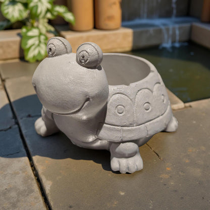 Smiling Concrete Turtle Planter(Indoor/Outdoor Use)