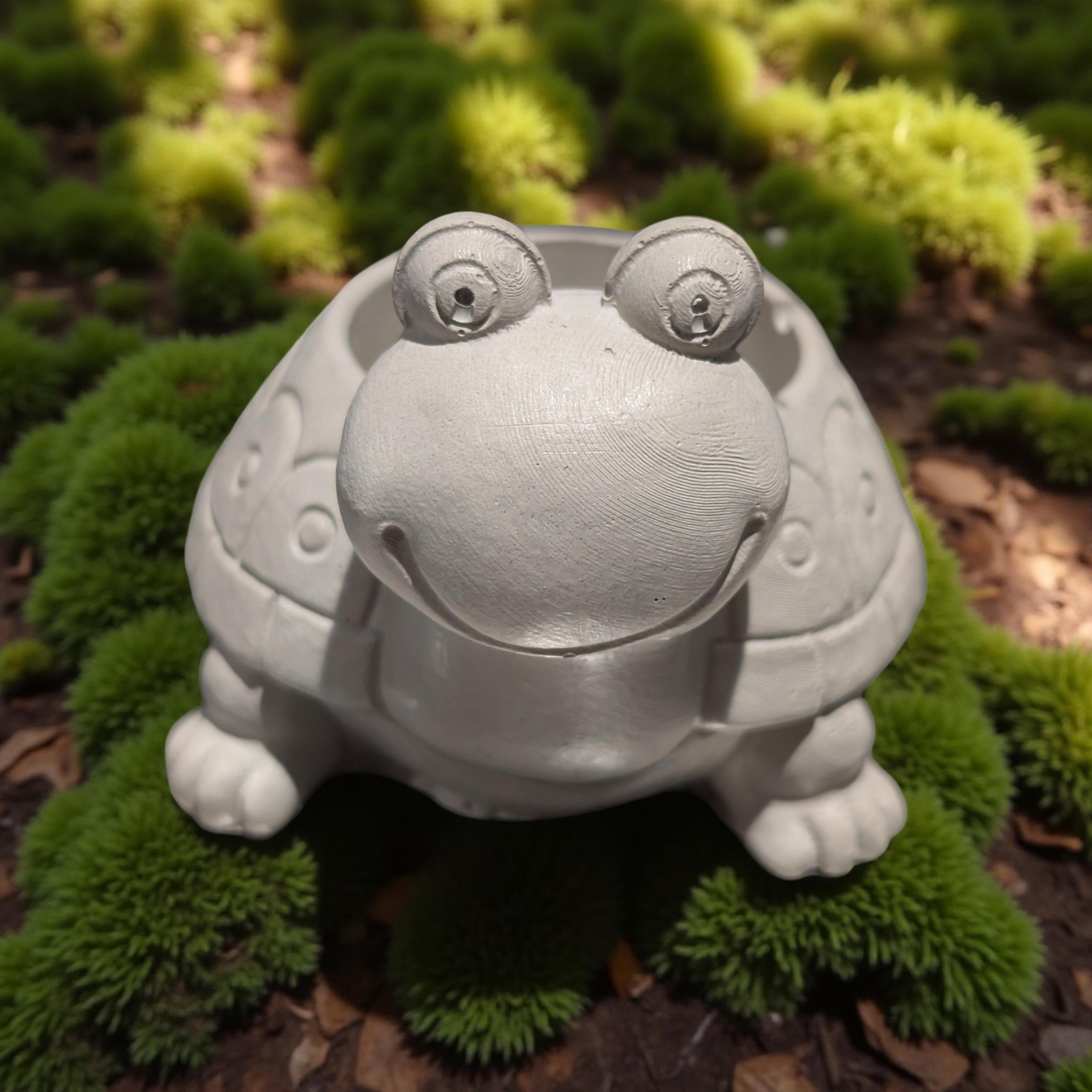 Smiling Concrete Turtle Planter(Indoor/Outdoor Use)