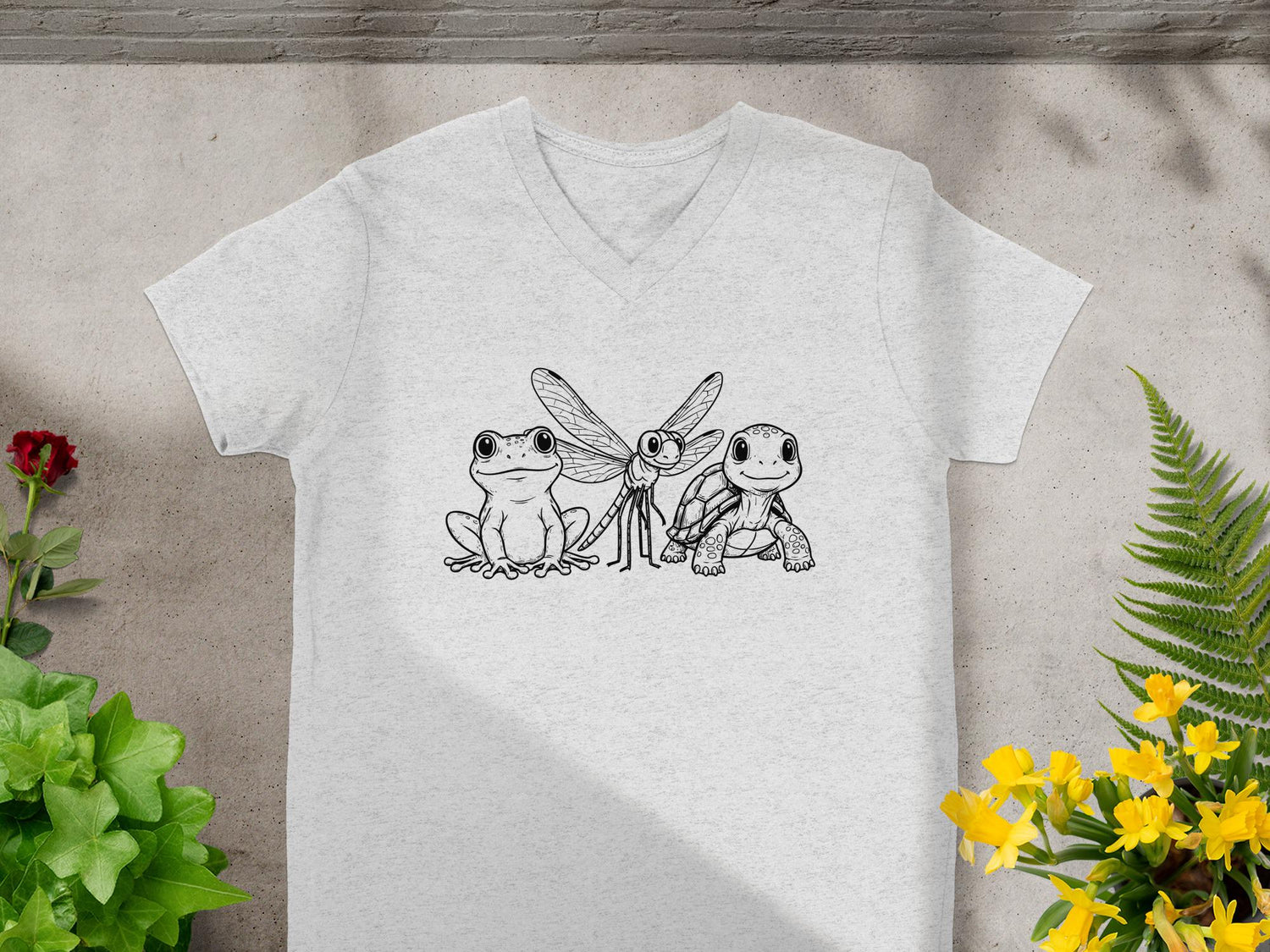 Frog Dragonfly Turtle V Neck T Shirt, Subtle F*ck Trump, Anti Trump Shirt, 8647, FDT, Political Humor Tee, Unique Design V Neck Top