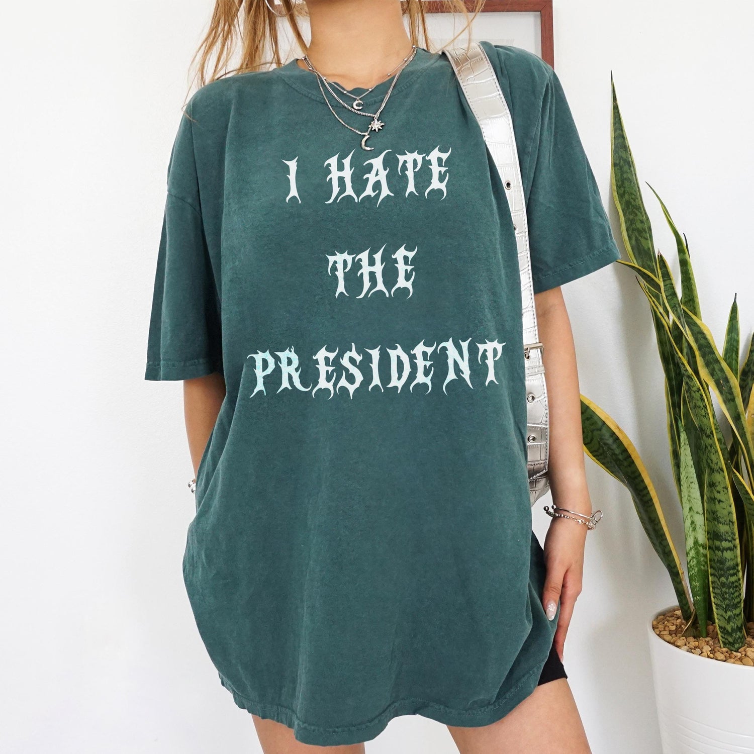 Graphic Tee, Statement Shirt, I Hate the President, Bold Graphic, Trendy T-Shirt, Casual Fashion, Unisex Tee, Edgy Apparel